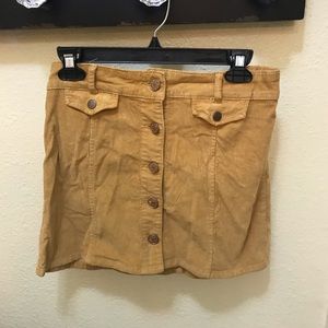 Mustard corduroy BDG skirt
